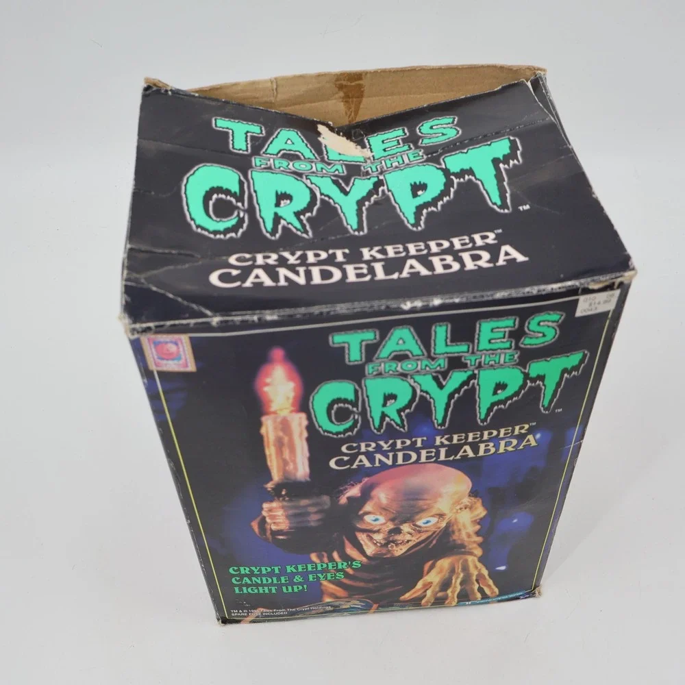 Trendmasters Tales from the Crypt Keeper Candelabra Vintage 1996 Brown Light Up